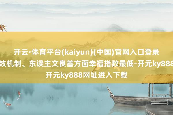 开云·体育平台(kaiyun)(中国)官网入口登录薪酬结构、绩效机制、东谈主文良善方面幸福指数最低-开元ky888网址进入下载