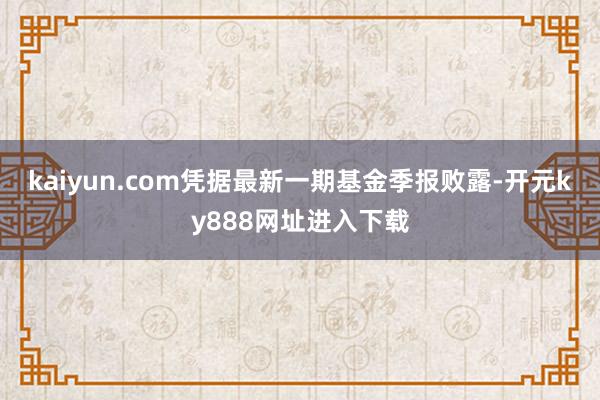 kaiyun.com凭据最新一期基金季报败露-开元ky888网址进入下载