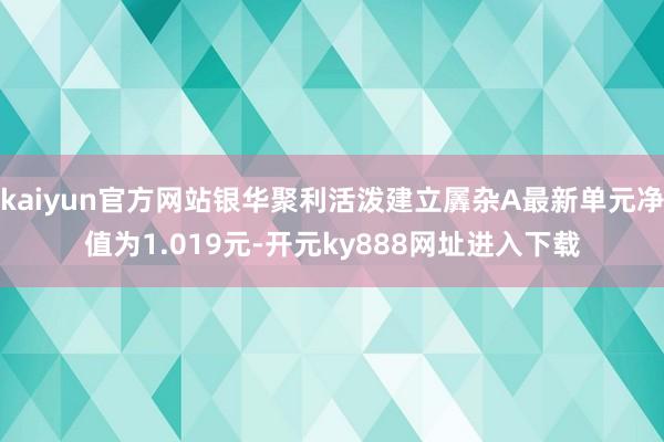 kaiyun官方网站银华聚利活泼建立羼杂A最新单元净值为1.019元-开元ky888网址进入下载