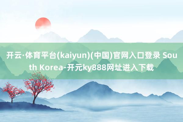 开云·体育平台(kaiyun)(中国)官网入口登录 South Korea-开元ky888网址进入下载